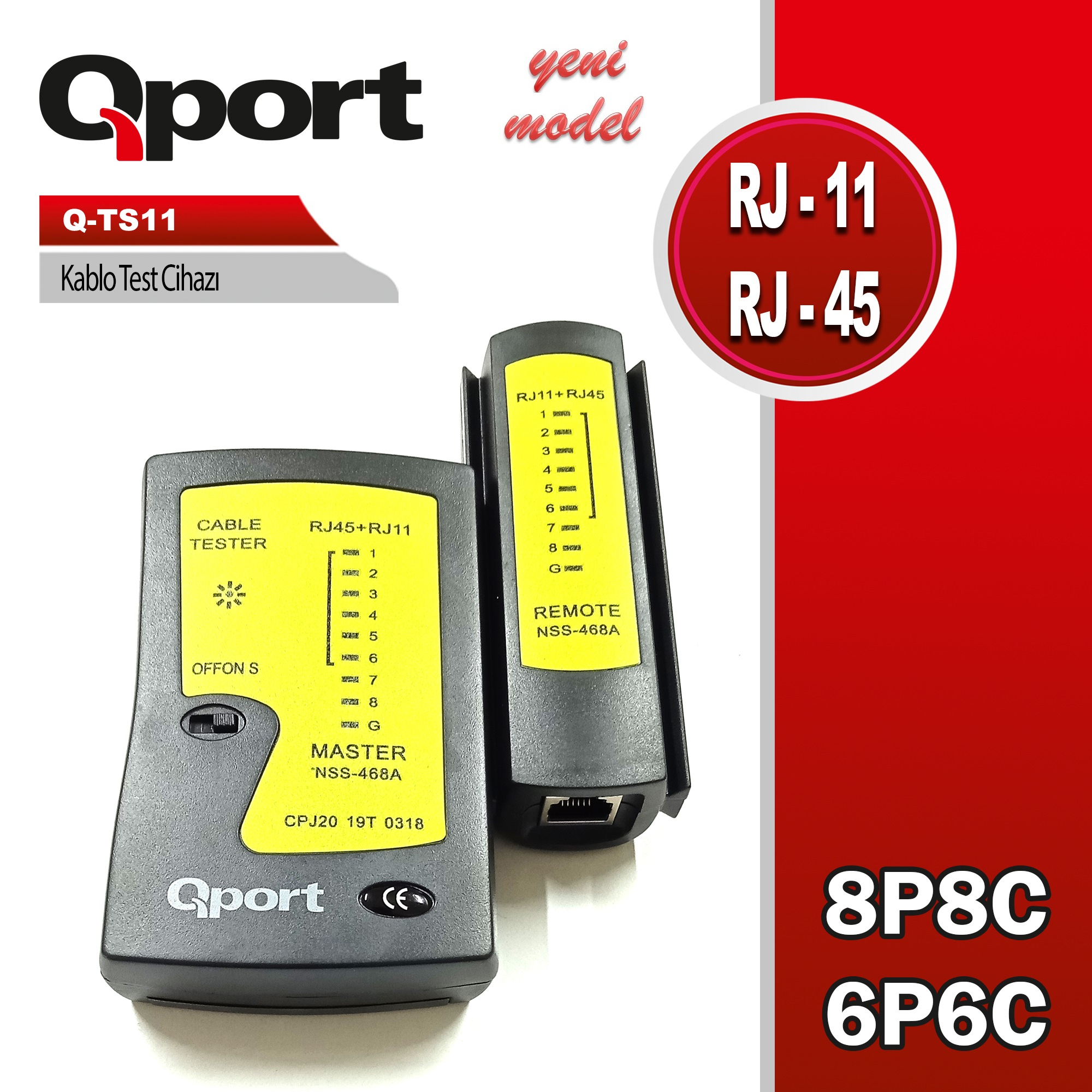 DIGITUS QPORT Q-TS11 KABLO TEST CİHAZI