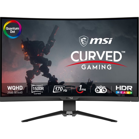 MSI 27" MSI MAG 275CQRF QD 1ms 170Hz 2560x1440 2xHDMI DP Type C VA Curved Gaming Mon-29877