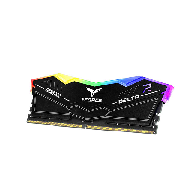 TEAM Team T-Force DELTA RGB Black 32GB(2x16GB) 6400Mhz DDR5 CL40 Gaming Ram (FF3D532G6400HC40BDC01)-42838