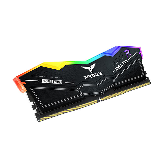 TEAM Team T-Force DELTA RGB Black 32GB(2x16GB) 6400Mhz DDR5 CL40 Gaming Ram (FF3D532G6400HC40BDC01)-42839