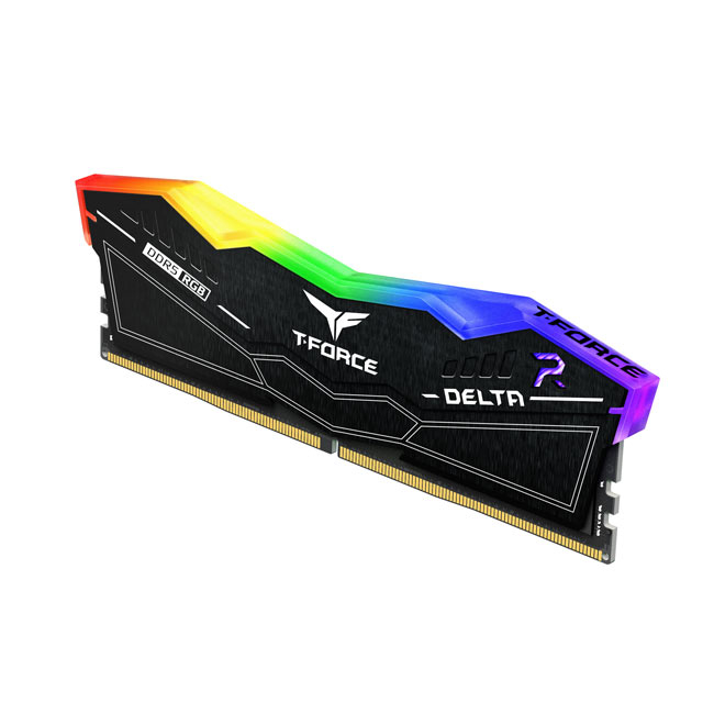 TEAM Team T-Force DELTA RGB Black 32GB(2x16GB) 6400Mhz DDR5 CL40 Gaming Ram (FF3D532G6400HC40BDC01)-42840
