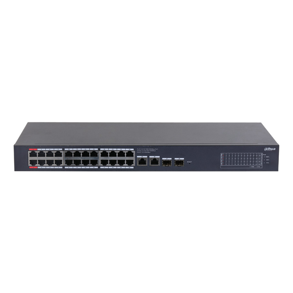 DAHUA Dahua 24 Port Gigabit Cloud PoE (CS4228-24GT-375)-43636