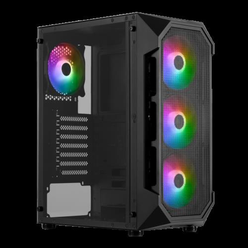 GAMDıAS GAMDIAS AURA GC1, 600W, Tempered Glass, Mesh, ARGB, Micro ATX GAMING KASA
