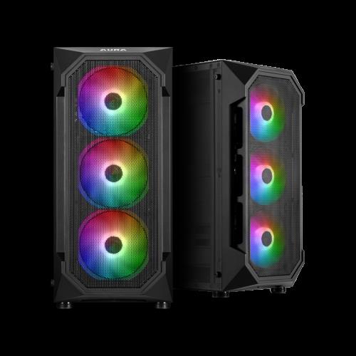GAMDıAS GAMDIAS AURA GC1, 600W, Tempered Glass, Mesh, ARGB, Micro ATX GAMING KASA-33940