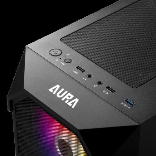 GAMDıAS GAMDIAS AURA GC1, 600W, Tempered Glass, Mesh, ARGB, Micro ATX GAMING KASA-33941