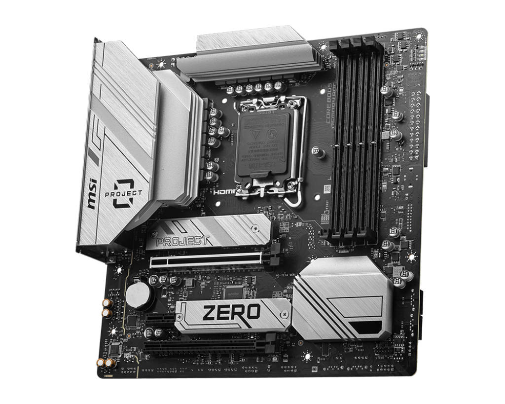 MSI MSI MB B760M PROJECT ZERO SOKET 1700 DDR5 7800(OC) PCI-E ,M.2 USB3.2 HDMI,DP 1x 2.5G LAN WI-FI 6E Matx-35403