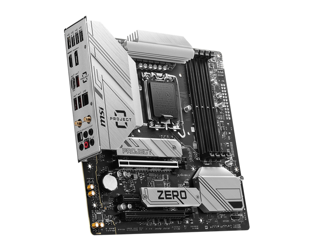 MSI MSI MB B760M PROJECT ZERO SOKET 1700 DDR5 7800(OC) PCI-E ,M.2 USB3.2 HDMI,DP 1x 2.5G LAN WI-FI 6E Matx-35404