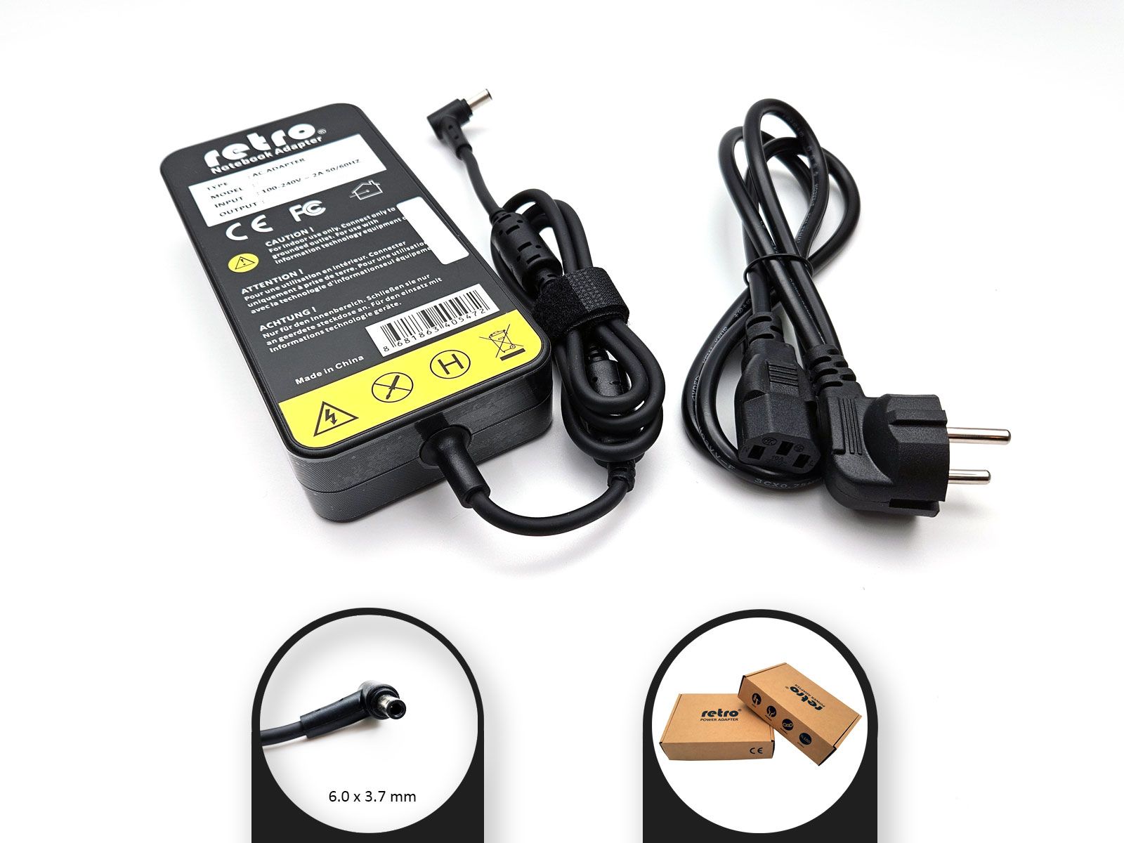 RETRO RETRO Asus 20V 14A 280W Pinli Uç (6.0 mm) Notebook Adaptör RPA-AC345