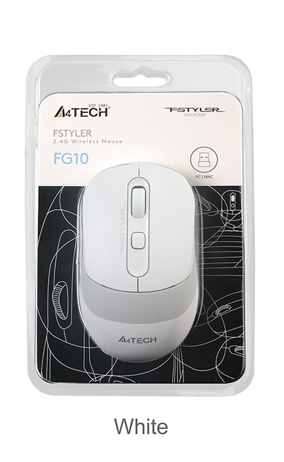 A4-TECH A4-Tech FG10 2000 DPI Kablosuz Beyaz Mouse