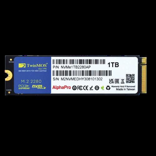 TWINMOS Twinmos 1TB NVMe M2 Gen SSD 3600/3250 Mb/s (NVMe1TB2280AP)-30375