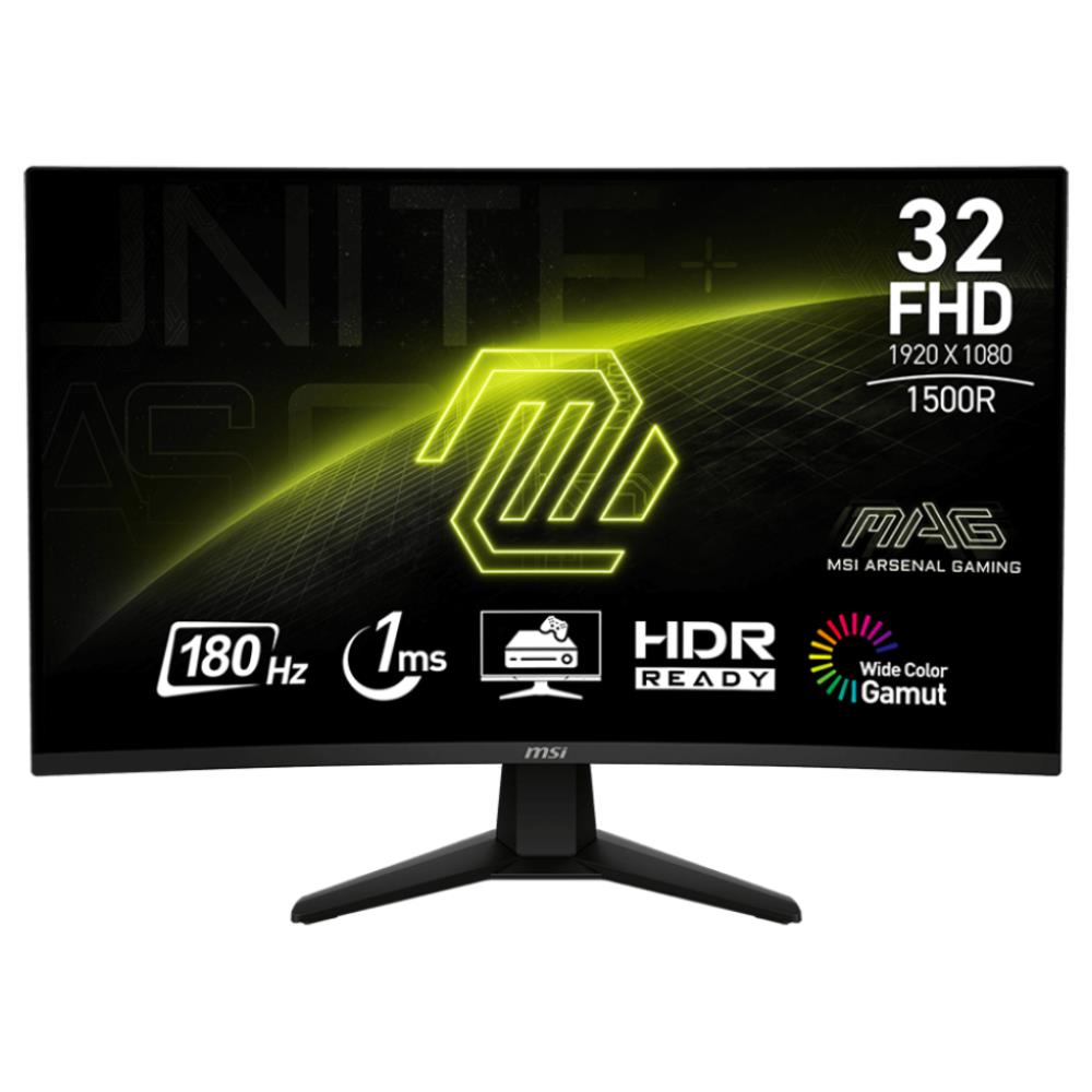 MSI MSI 31.5 MAG 32C6 CURVED 1500R VA 2560X1440 (FHD) 16:9 180HZ 1MS FREESYNC PREMIUM GAMING MONITOR