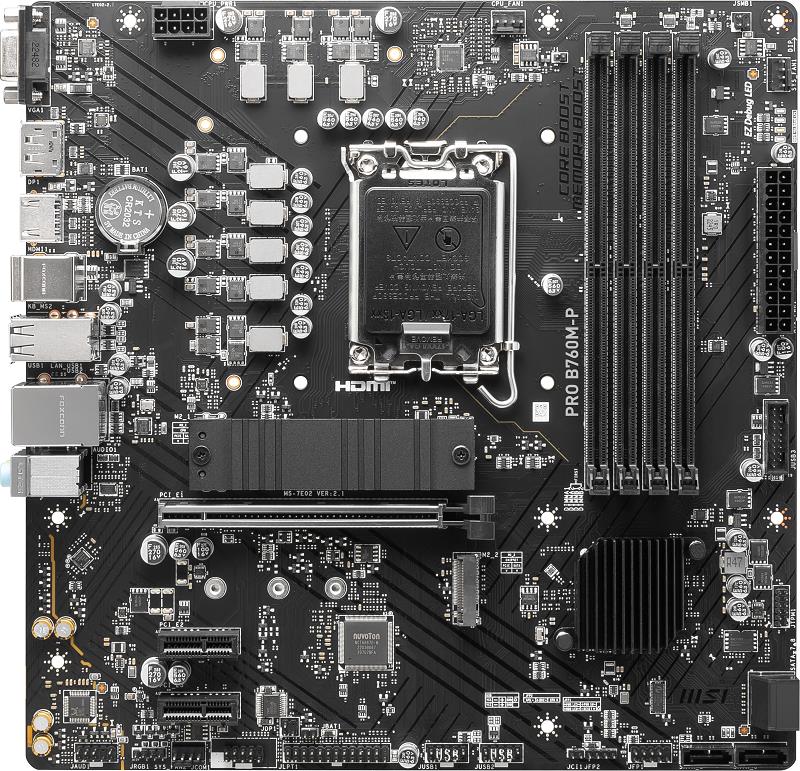 MSI MSI PRO B760M-P DDR5 6800MHz(OC) M.2 M.2 HDMI mATX 1700p-27653