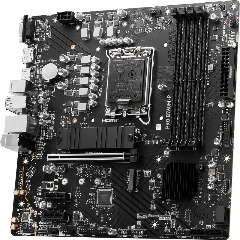 MSI MSI PRO B760M-P DDR5 6800MHz(OC) M.2 M.2 HDMI mATX 1700p-27655
