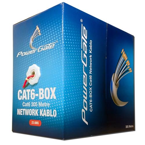 POWERGATE POWERGATE CAT6-BOX-RE, 23AWG, 0,57mm, UTP, CAT6 Kablo, 305m, Kırmızı-33844