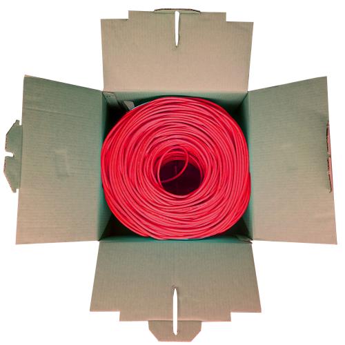 POWERGATE POWERGATE CAT6-BOX-RE, 23AWG, 0,57mm, UTP, CAT6 Kablo, 305m, Kırmızı-33845