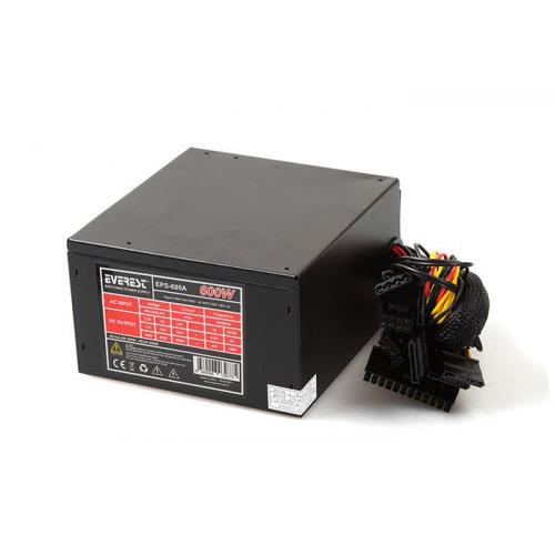 EVEREST EVEREST EPS-600A, 600W, 12cm Fan, ATX, Aktif PFC, GAMING Power Supply (PSU)-46830