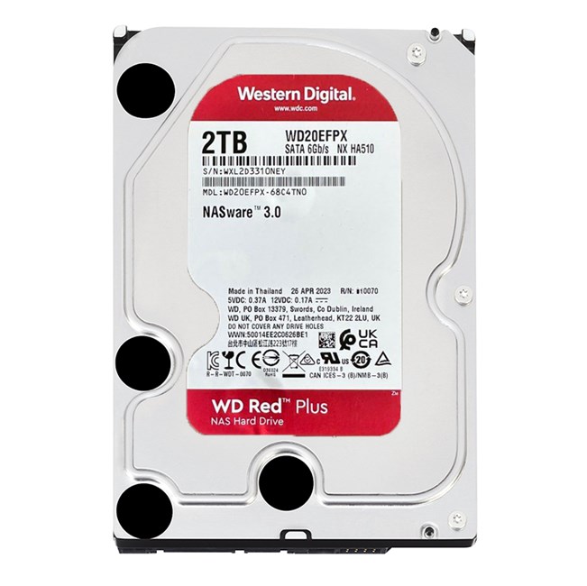 WD WD 2TB Red 3.5" 5400Rpm 64MB Sata3 WD20EFPX
