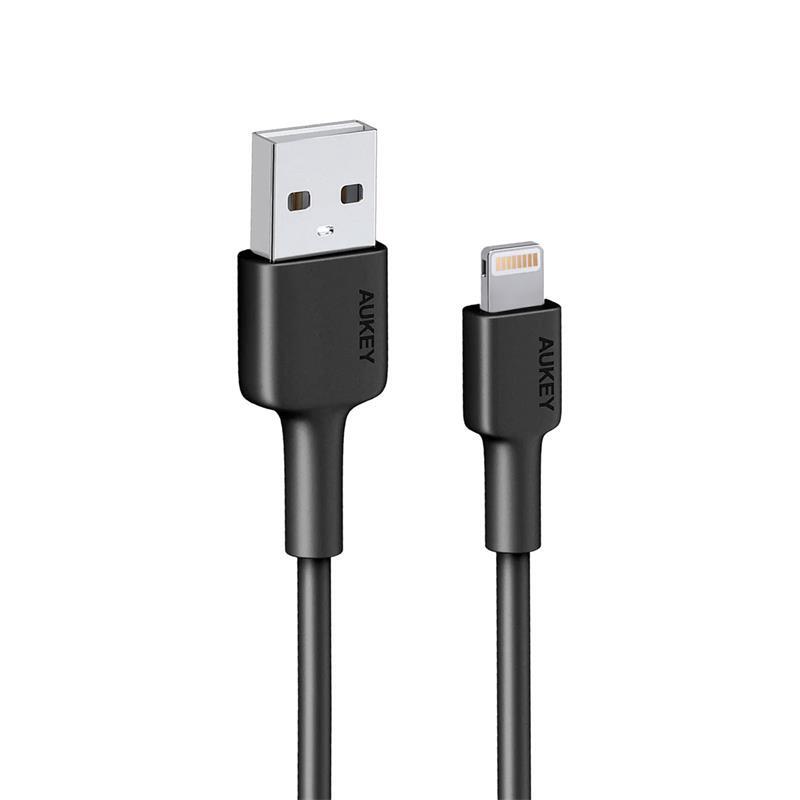 AUKEY AUKEY CB-BAL7-BK NAYLON ÖRGÜLÜ USB-A LIGHTNING KABLOSU 0.9MT 