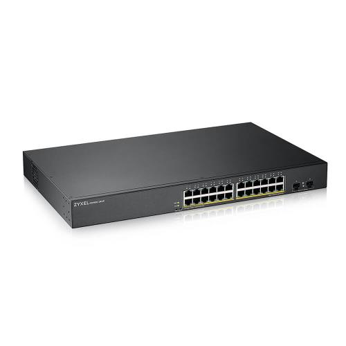 ZYXEL  ZyXEL GS1900-24HP V2, 24 Port, GigaBit, 24 Port PoE, 170W, +2Port GigaBit SFP, YÃ¶netilebilir, Rackmount Switch 