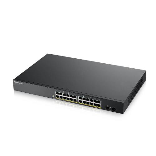 ZYXEL  ZyXEL GS1900-24HP V2, 24 Port, GigaBit, 24 Port PoE, 170W, +2Port GigaBit SFP, YÃ¶netilebilir, Rackmount Switch -31968