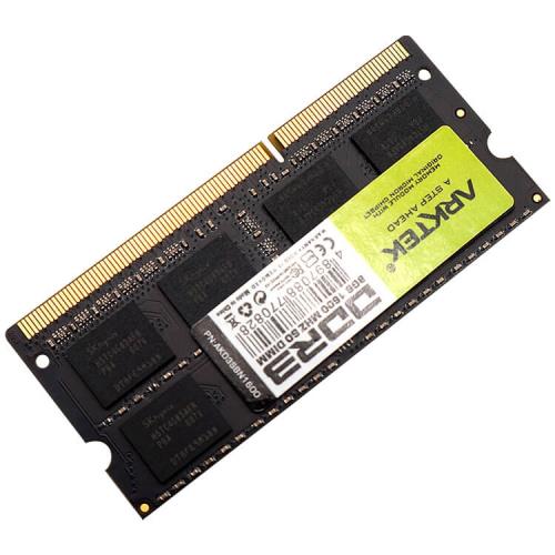 ARKTEK ARKTEK AKD3S8N1600, 8GB, DDR3, 1600Mhz, 16 Chip, 1,35V, CL11, Notebook, SODIMM RAM-45323