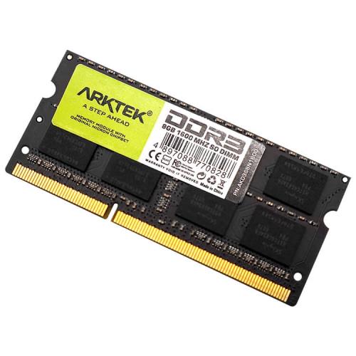 ARKTEK ARKTEK AKD3S8N1600, 8GB, DDR3, 1600Mhz, 16 Chip, 1,35V, CL11, Notebook, SODIMM RAM-45324