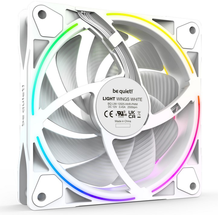 BE QUIET! Be Quiet! Light Wings White 120mm PWM  2500 RPM Premium ARGB Kasa Fanı  4-Pin 3lü Paket - BL101-28094