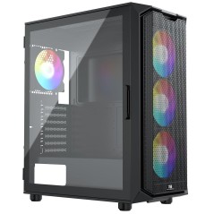 POWERBOOST  VK-K521B 650w 80+ USB 3.0 ATX Mesh Ring RGB fan siyah Kasa-63836