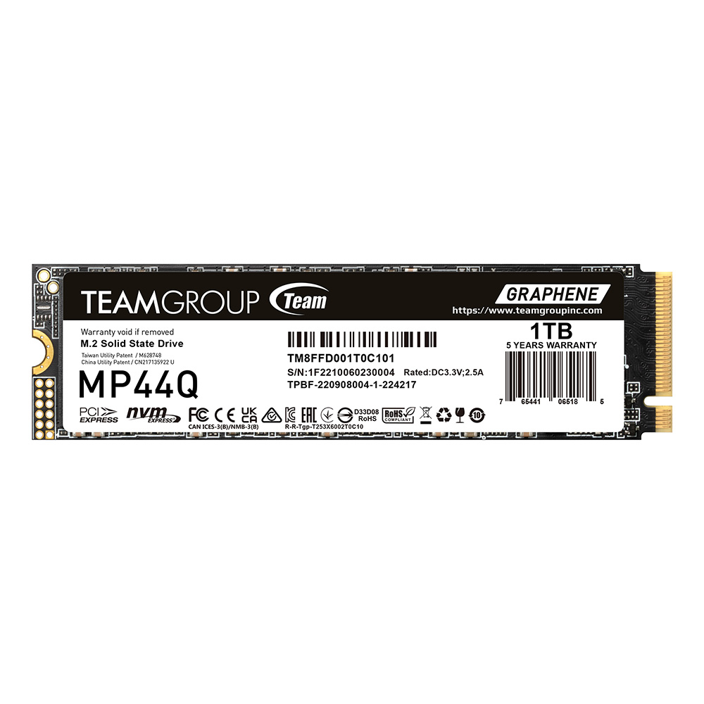 TEAM Team MP44Q 1TB Gen4x4 7400/6200MB/s NVMe PCIe M.2 SSD Disk (TM8FFD001T0C101)