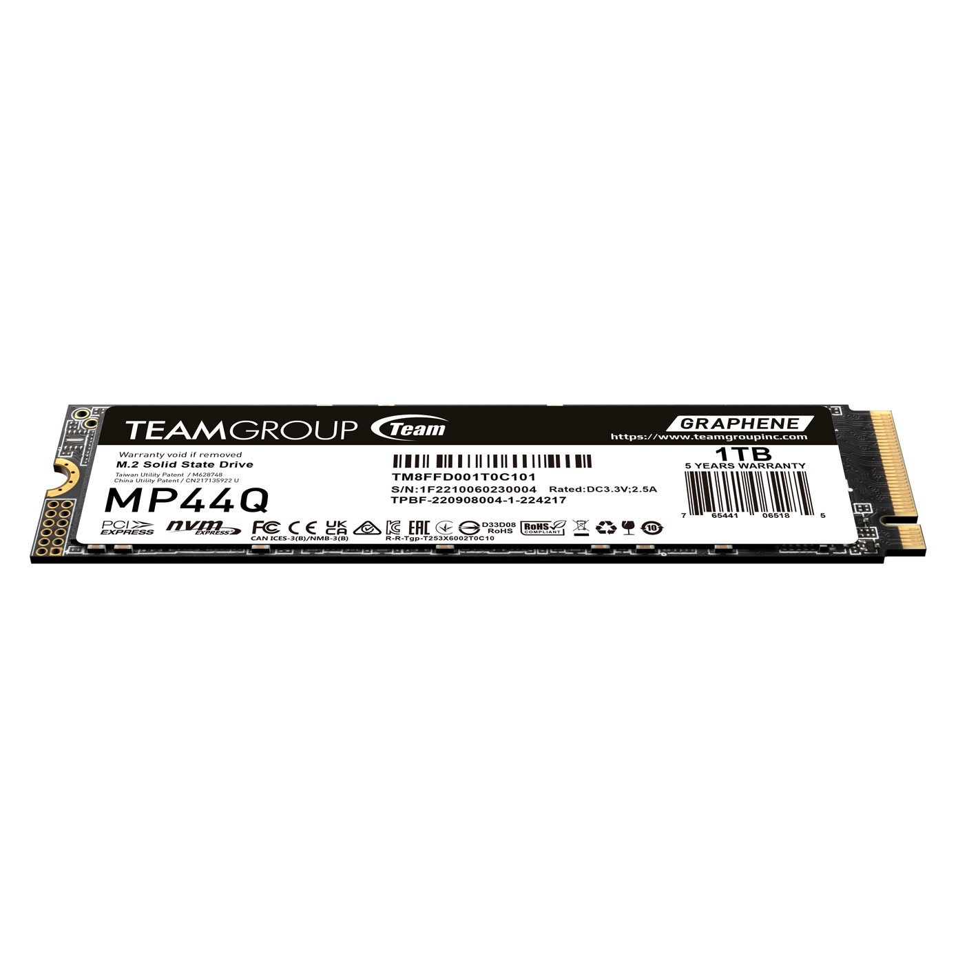 TEAM Team MP44Q 1TB Gen4x4 7400/6200MB/s NVMe PCIe M.2 SSD Disk (TM8FFD001T0C101)-49637