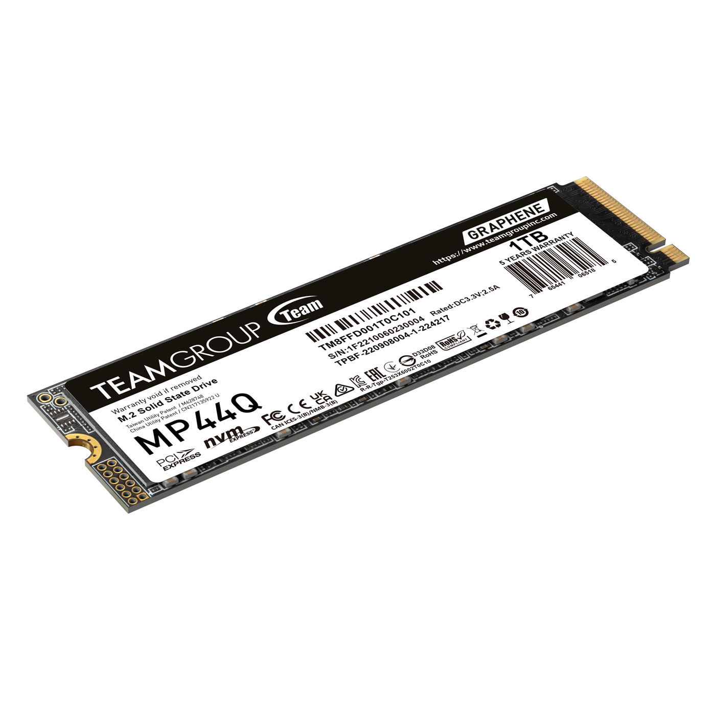 TEAM Team MP44Q 1TB Gen4x4 7400/6200MB/s NVMe PCIe M.2 SSD Disk (TM8FFD001T0C101)-49638