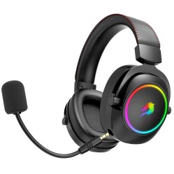 GAMEBOOSTER GameBooster WBH44  RGB Wireless 2.4G+BT Siyah Oyuncu Kulaklığı-66200