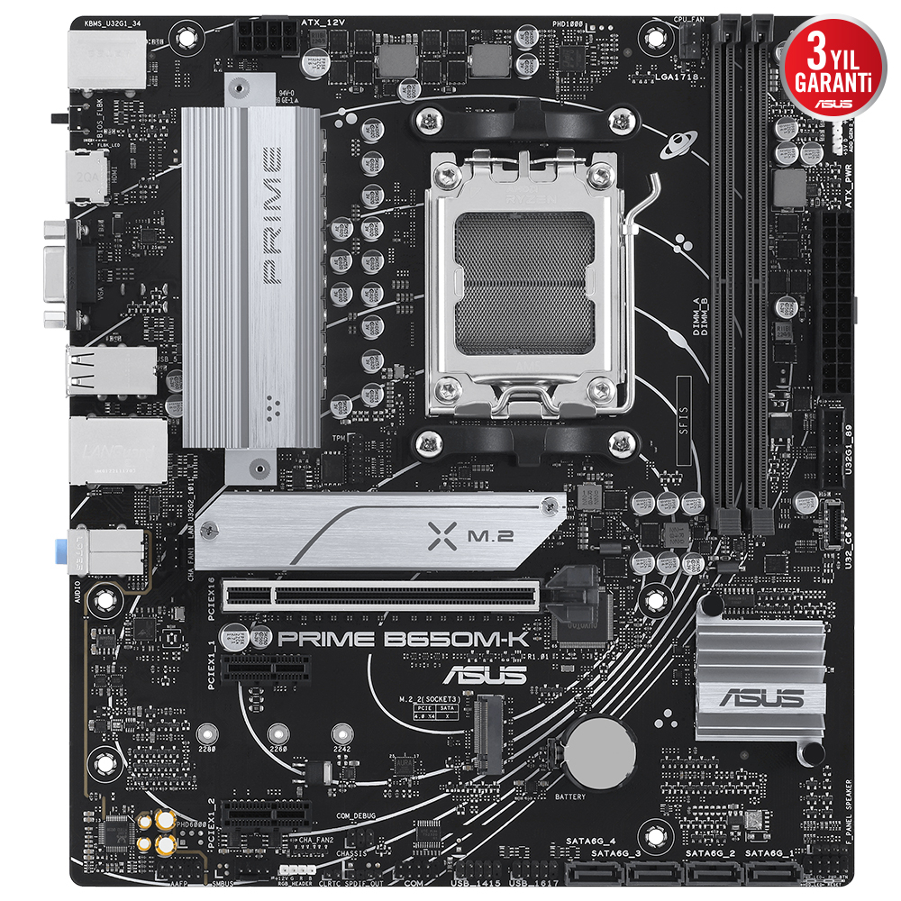 ASUS ASUS PRIME B650M-K DDR5 6400+(OC) HDMI VGA M.2 AM5 