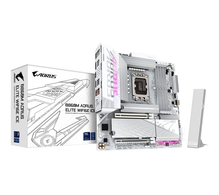 GIGABYTE Gigabyte B860M A Aorus Elite Wifi 6E Ice D5 1851P