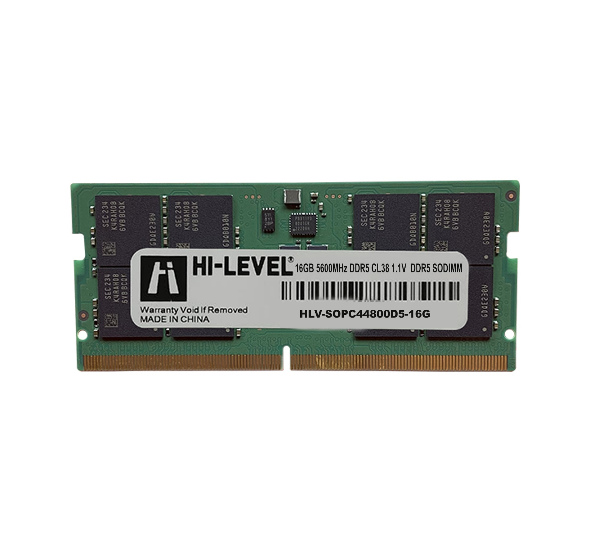HI-LEVEL 16GB DDR5 5600Mhz SODIMM 1.1V HLV-SOPC44800D5-16G HI-LEVEL