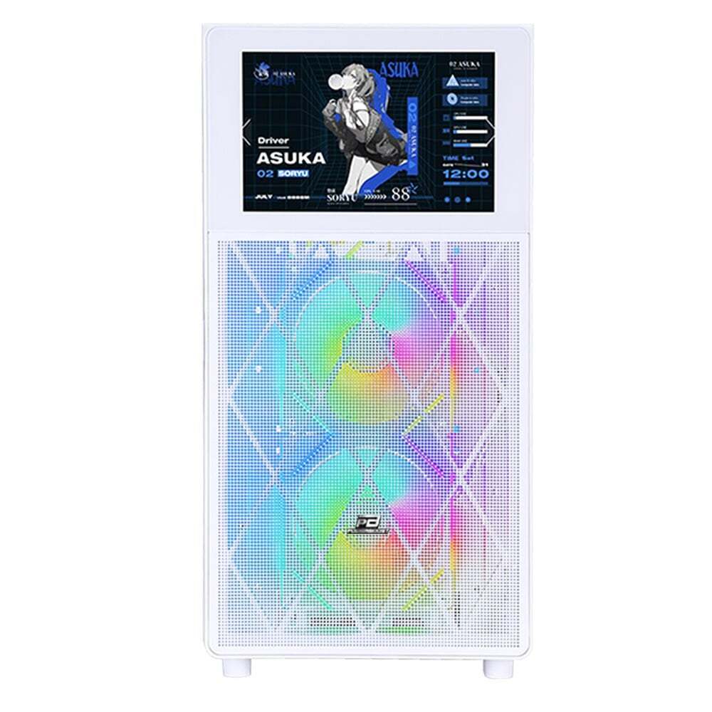 POWERBOOST PowerBoost PB-P4367BW USB 3.0, ATX LCD Mesh Panel ARGB Fan, Beyaz Kasa (PSU Yok)-60134
