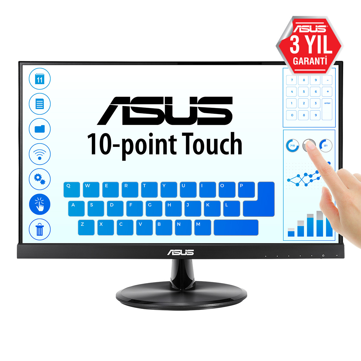 ASUS 21.5" Asus VT229H 5ms IPS Touch MM D-Sub HDMI/USB Monitör