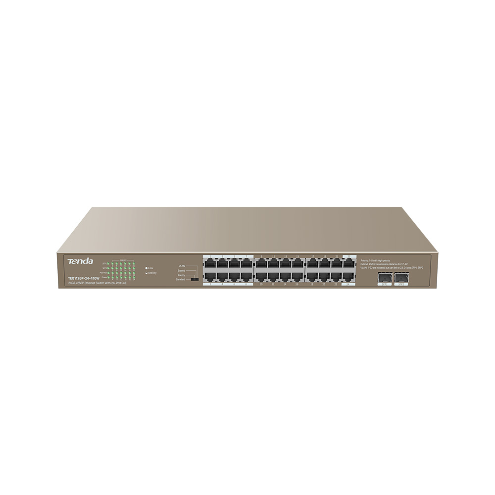 TENDA TENDA TEG1126P-24-410W 24 PORT 10/100/1000 SWITCH
