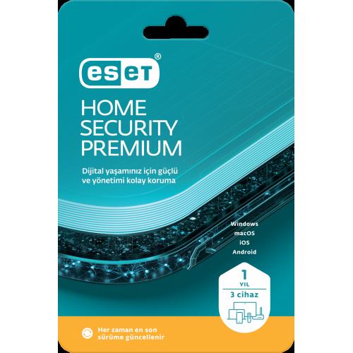 ESET ESET HOME SECURITY PREMIUM 3 Kullanıcı, 1 YIL, BOX