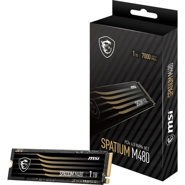 MSI MSI SSD SPATIUM M480 PRO PCIe 4.0 NVMe M.2 1TB R:7400 W:6000