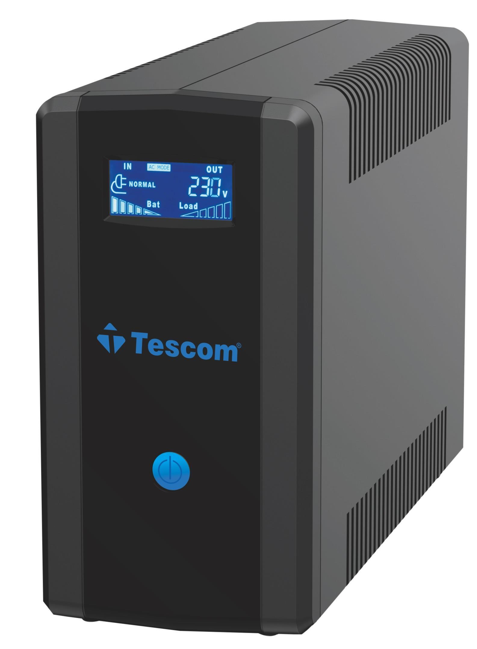 TESCOM TESCOM LEO+ 1500VA 1F/1F (2X9AH) 5/10DK LCD LINE INTERAKTIF UPS 