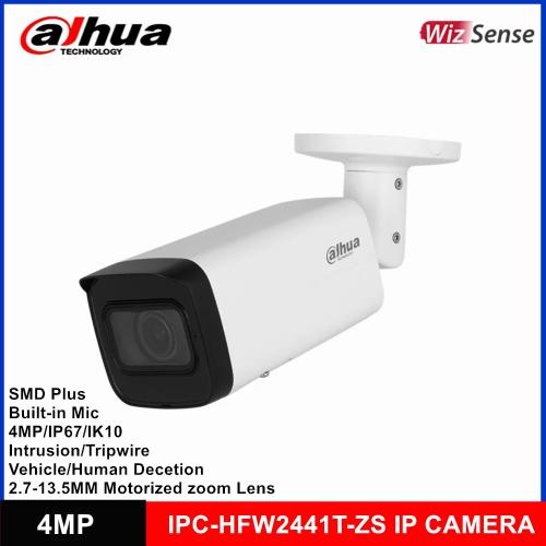 DAHUA DAHUA IPC-HFW2441T-ZAS-2713 4Mpix, 2,7-13,5mm  Motoriz Lens, H265+,Starlight, 60Mt Gece Görüşü, Dahili Mikrofon, IP67, PoE Bulle