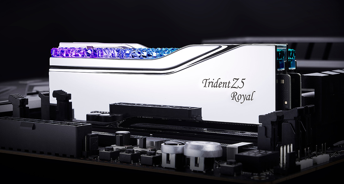 GSKILL GSKILL TZ5 Royal Silver RGB DDR5-6000Mhz CL28 64GB (2X32GB) DUAL (28-36-36-96) 1.40V-62835