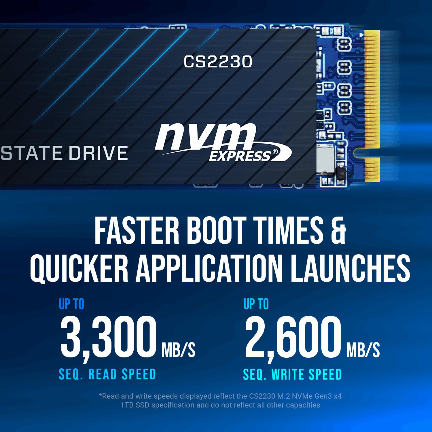 PNY PNY CS2230 1 TB 3300/2600 NVMe PCIe M.2 SSD (M280CS2230-1TB-RB)-57526