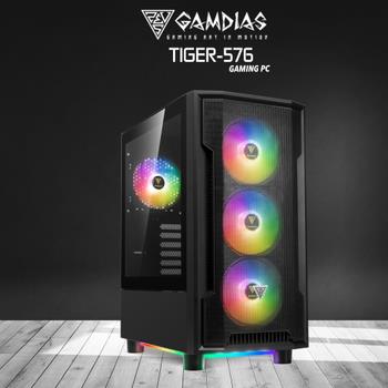 GAMDıAS GAMDIAS TIGER-576, RYZEN 5 7600, 16Gb DDR5 Ram, 512Gb NVMe SSD, 8Gb GDDR5 RX580 Ekran Kartı, 750W Kasa, Free Dos GAMING PC