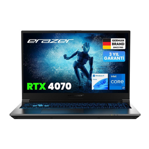 ERAZER Deputy P60, MD62624, i7-13620H, 15.6&quot; FHD, 144Hz, 16Gb Ram, 1TB NVMe M.2 SSD, 8GB RTX4070 Ekran Kartı, Win11 Home, G