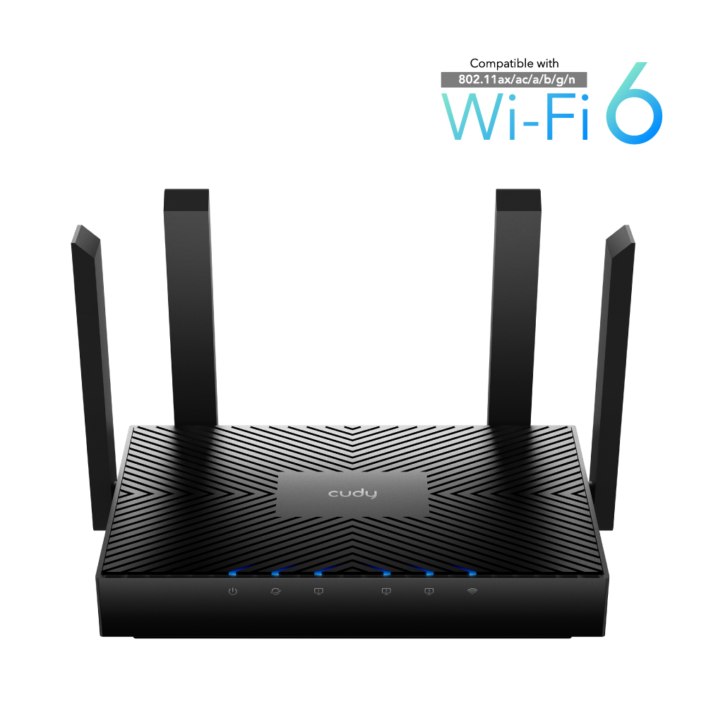 CUDY Cudy WR3000 AX3000 2.4GHz/5GHz 3000Mbps AP/RE/WISP 4*Gigabit Port MU-MIMO Kablosuz Wi-Fi 6 Router