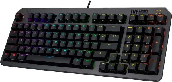 ASUS ASUS TUF GAMING K3 GEN II BLUE SWITCH KOMPAKT 97 TUŞ DİZİLİMİ OPTİK-MEKANİK RGB ANAHTARLAR SES AZALTICI KÖPÜK IP57 SU GEÇİRMEZLİ-61856