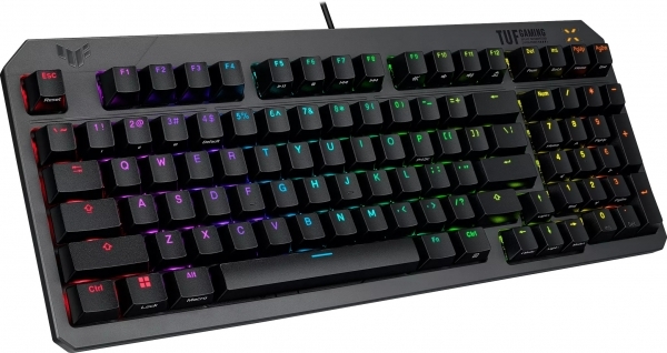 ASUS ASUS TUF GAMING K3 GEN II BLUE SWITCH KOMPAKT 97 TUŞ DİZİLİMİ OPTİK-MEKANİK RGB ANAHTARLAR SES AZALTICI KÖPÜK IP57 SU GEÇİRMEZLİ-61857