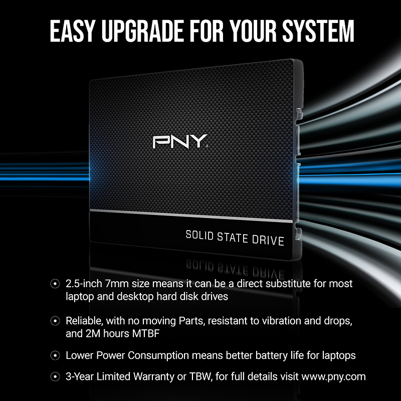 PNY PNY CS900 500GB 535/500MB/s 2,5" SATA3 SSD (SSD7CS900-500-RB)-51189